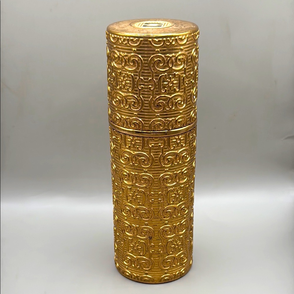 Vintage Caron 1960’s Gold Perfume Bottle Decor Display Fleurs De Rocaille